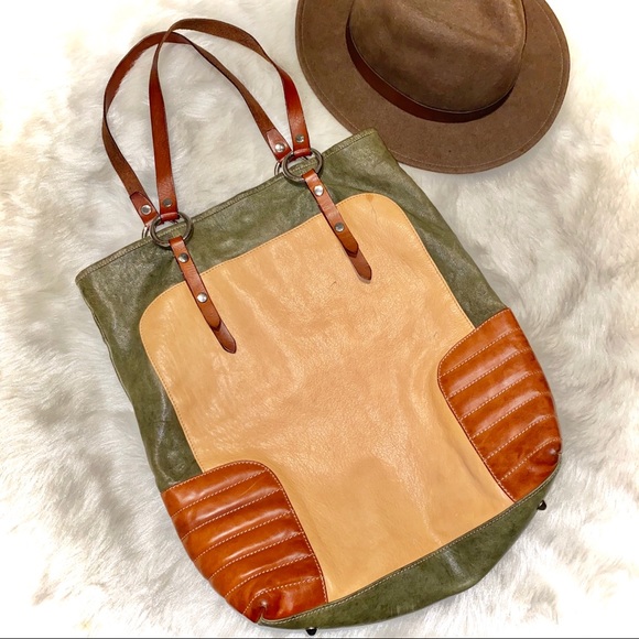 🤎🧡ITALIAN MADE🇮🇹Marco Buggiani leather tote